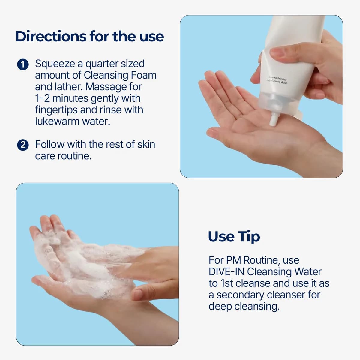 DIVE-IN Low Molecular Hyaluronic Acid Cleansing Foam