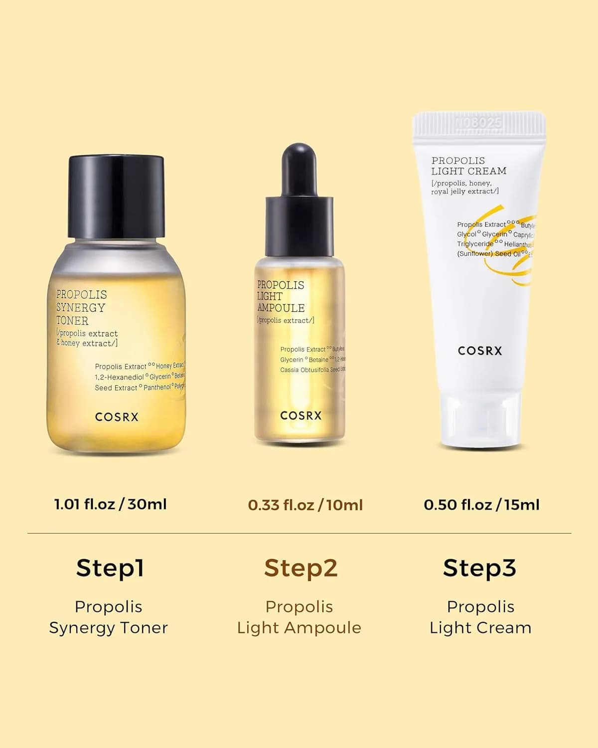 COSRX Honey Glow Kit de Viaje (Toner, Serum, Crema)