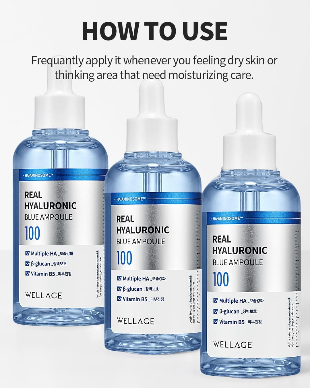 WELLAGE Real Hyaluronic Ampolla azul 100