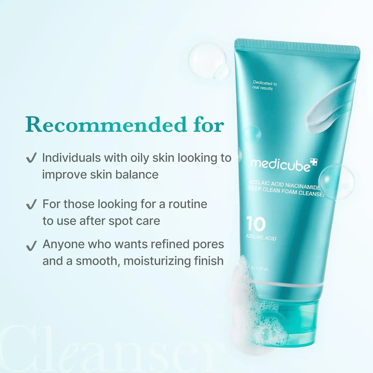 Medicube Deep Azelaic Acid + Niacinamide Foam Cleanser