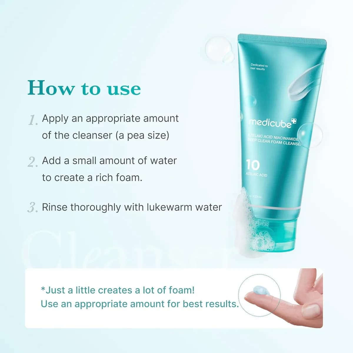 Medicube Deep Azelaic Acid + Niacinamide Foam Cleanser