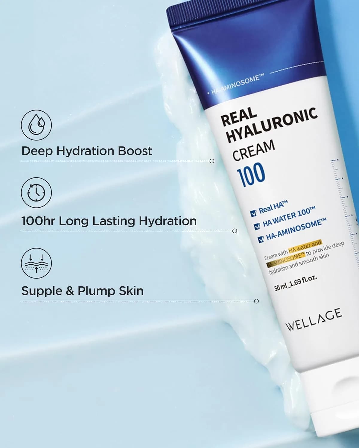 WELLAGE Real Hyaluronic Cream 100