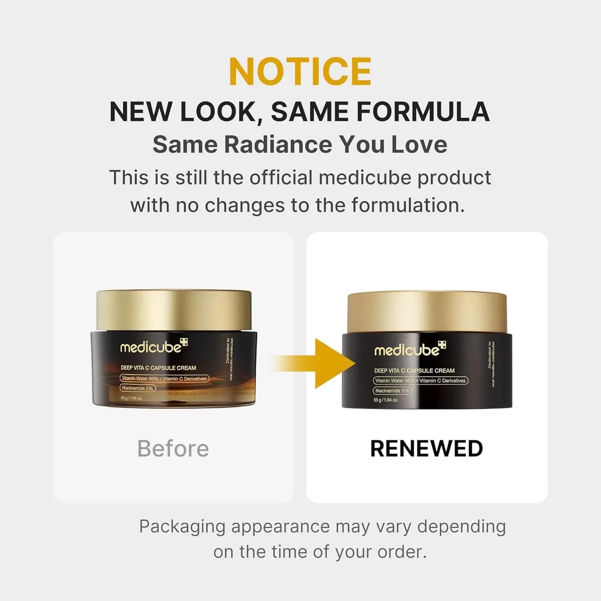 Medicube Deep Vitamin C Golden Capsule Face Moisturizer