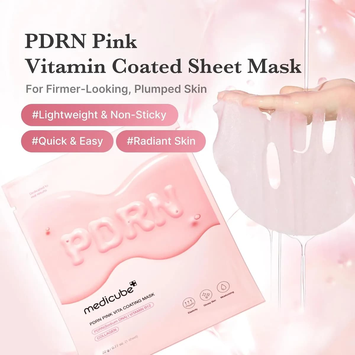 Medicube Salmon DNA PDRN Pink Vita Coating Sheet Mask