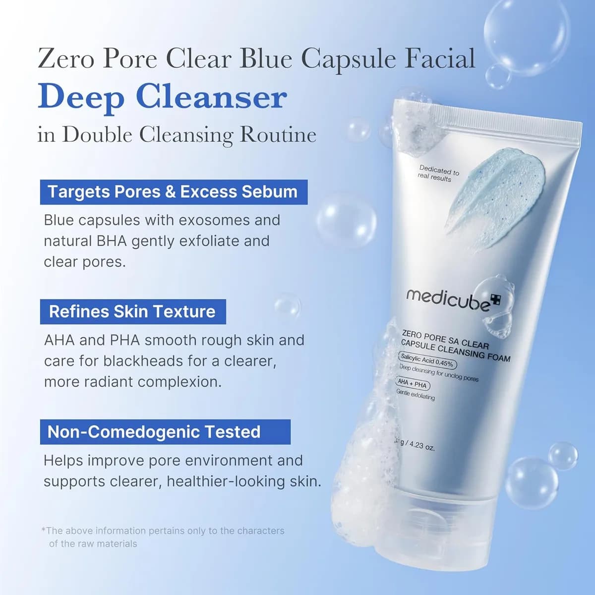 Medicube Zero Pore Clear Blue Deep Facial Cleanser