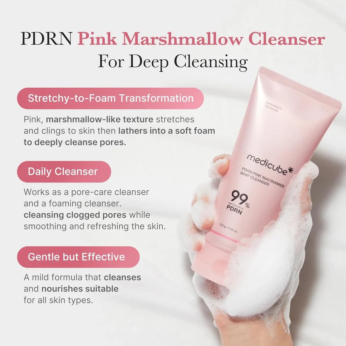 Medicube PDRN Marshmallow Whip Cleanser