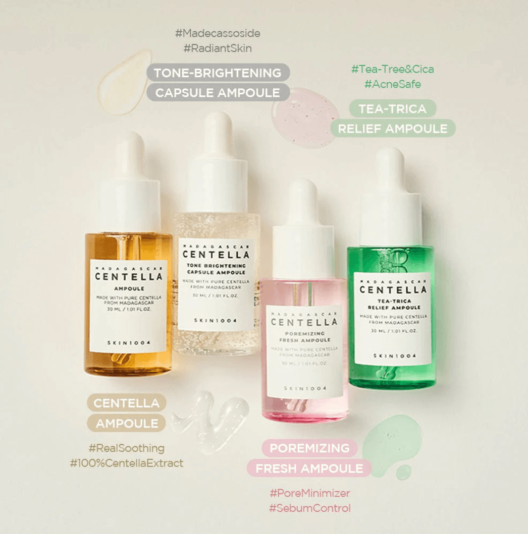 Madagascar Centella Ampoule Kit (30 ml × 4 pcs) – SKIN 1004